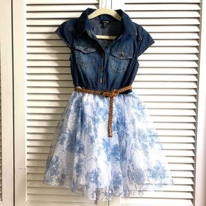 Zunie Denim and Blue Floral Dress